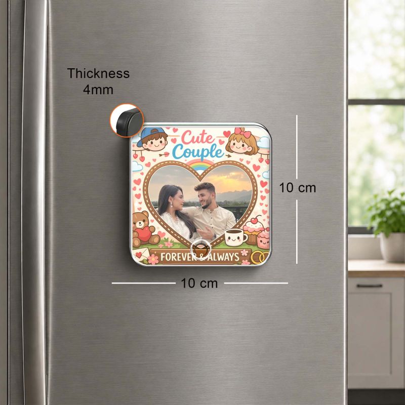 Personalized Musical Fridge Magnet Gift for Couples Custom Photo & Music Player Music Box Fridge Magnet